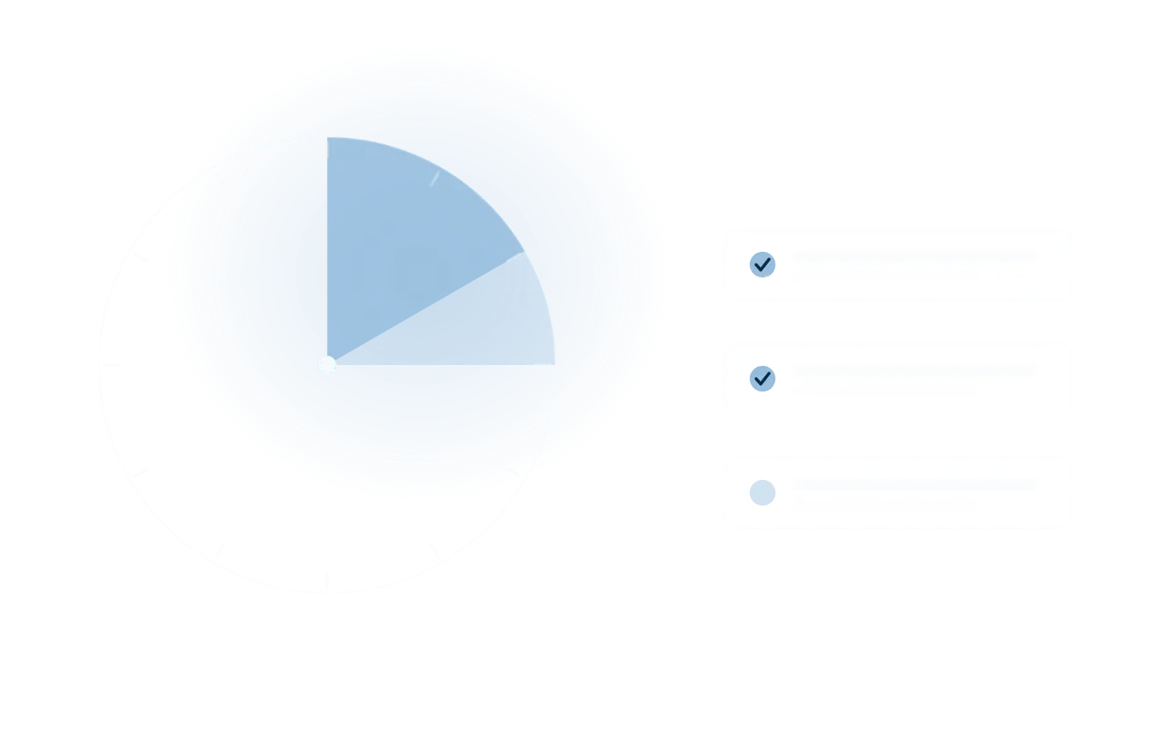 A clock face marking 15 minutes, split into a 10-minute diagnosis and a 5-minute fit check